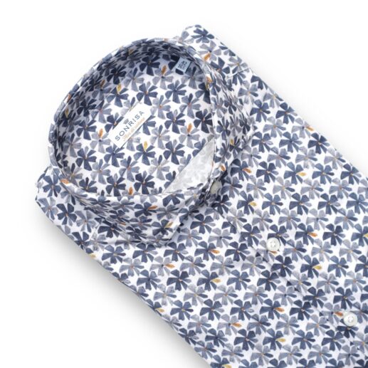 Camicia Sonrisa fantasia grigia