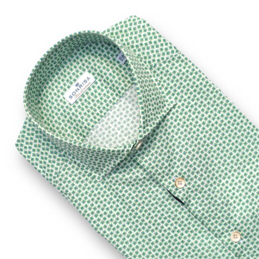 Camicia Sonrisa fiori verdi