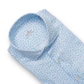 Camicia Sonrisa fantasia polline celeste