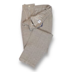 Rota linen elastic waistband trousers