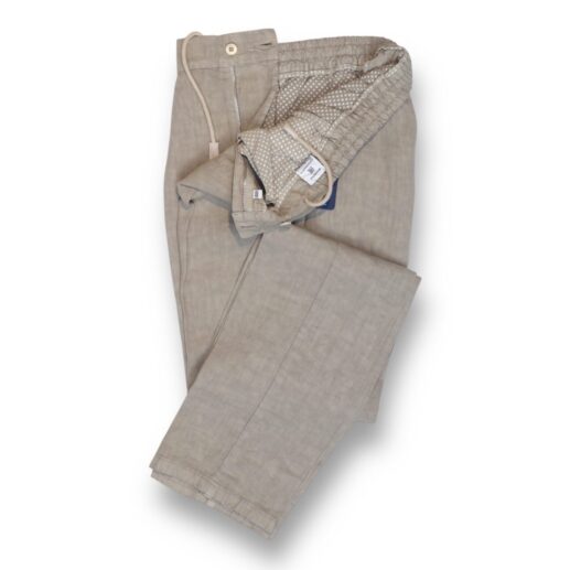 Rota linen elastic waistband trousers
