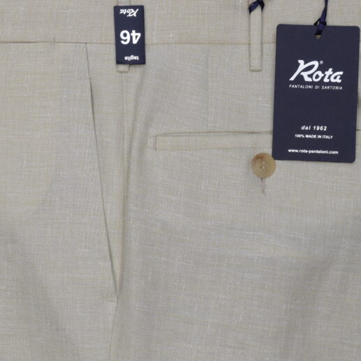 Rota wool linen beige trousers