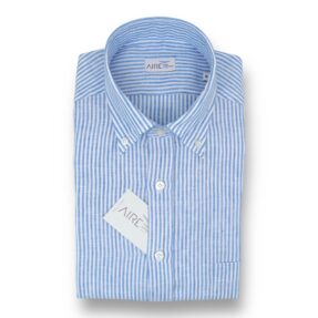 Alternative view of Camicia Aire righe azzurre