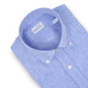 Camicia Aire lino celeste