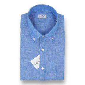 Alternative view of Camicia Aire lino azzurra